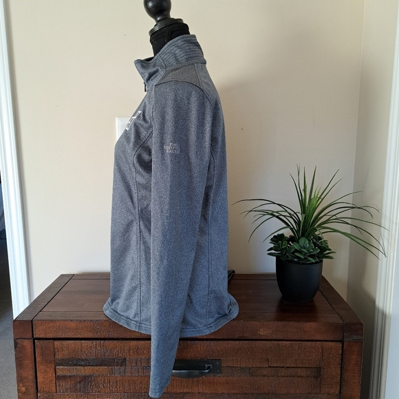 The North Face Quarter Zip Pullover Women's Medium Grey Mock Neck - Picture 4 of 10